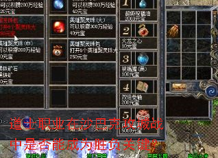 ��ʿְҵ��ɳ�Ϳ˹���ս���Ƿ��ܳ�Ϊʤ���ؼ���