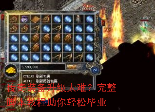 传奇装备升级太难?完整脚本教程助你轻松毕业 传奇装备升级太难?完整脚本教程助你轻松毕业