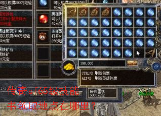 传奇sf65级技能书领取地点在哪里? 传奇sf65级技能书领取地点在哪里?