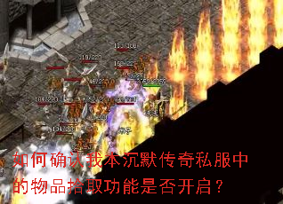 如何确认我本沉默传奇私服中的物品拾取功能是否开启? 如何确认我本沉默传奇私服中的物品拾取功能是否开启?