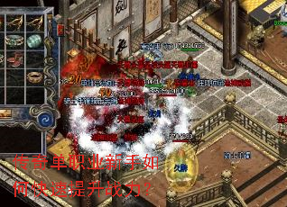 传奇单职业新手如何快速提升战力? 传奇单职业新手如何快速提升战力?